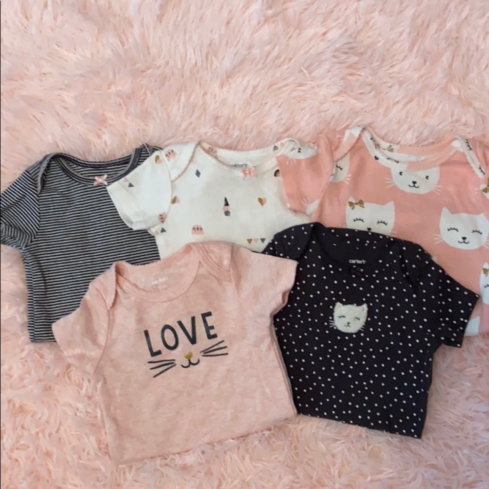 5 onesie cat pack (9M)